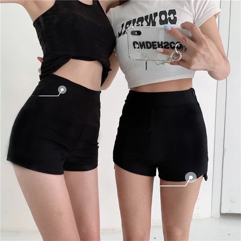 High Waist Short Pants Women's Spring Summer Autumn Outerwear Tight Fit Hot Pants Suit Bottoming Boots Pants Spicy Girl
