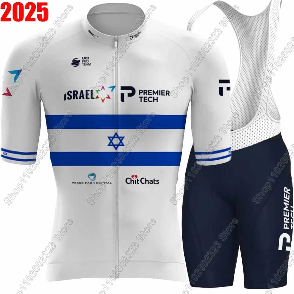 Cycling Jersey Israel 2025 Team IPT Set Summer Cycling Clothing Men Road Bike Shirts Jumpsuit Shorts with Bicycle Seats MTB Maillot