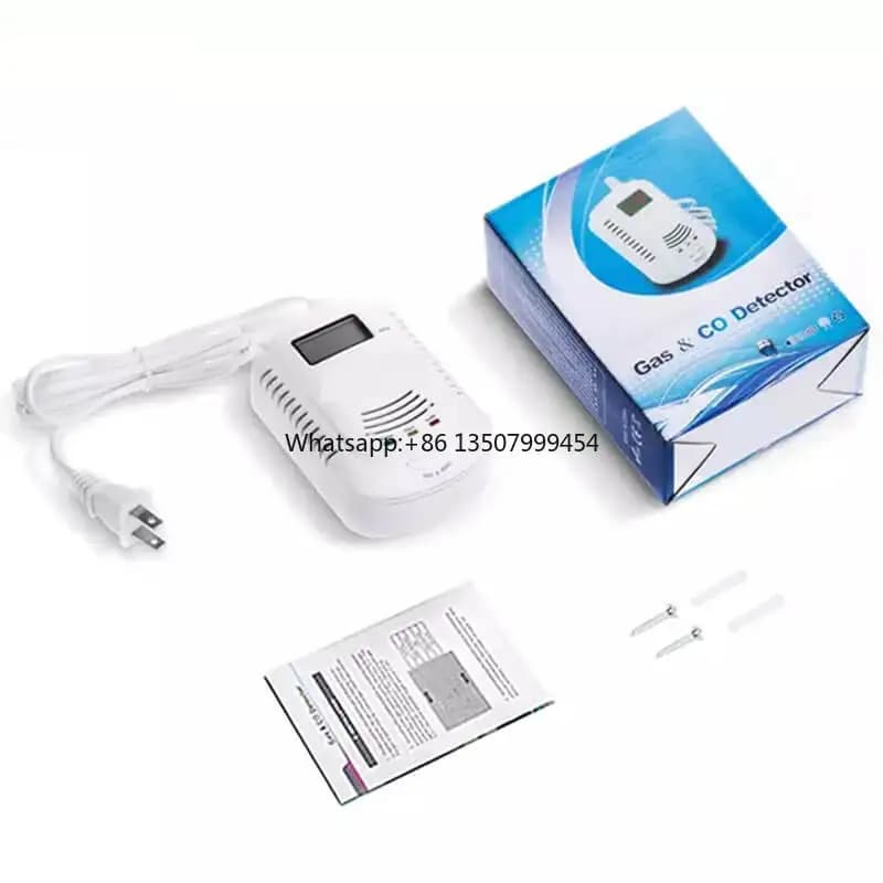 Rilevatore di Perdite di Gas Multiplo 2 in 1, Allarme per Monossido di Carbonio e GPL/Gas Naturale con Batteria di Backup da 9V