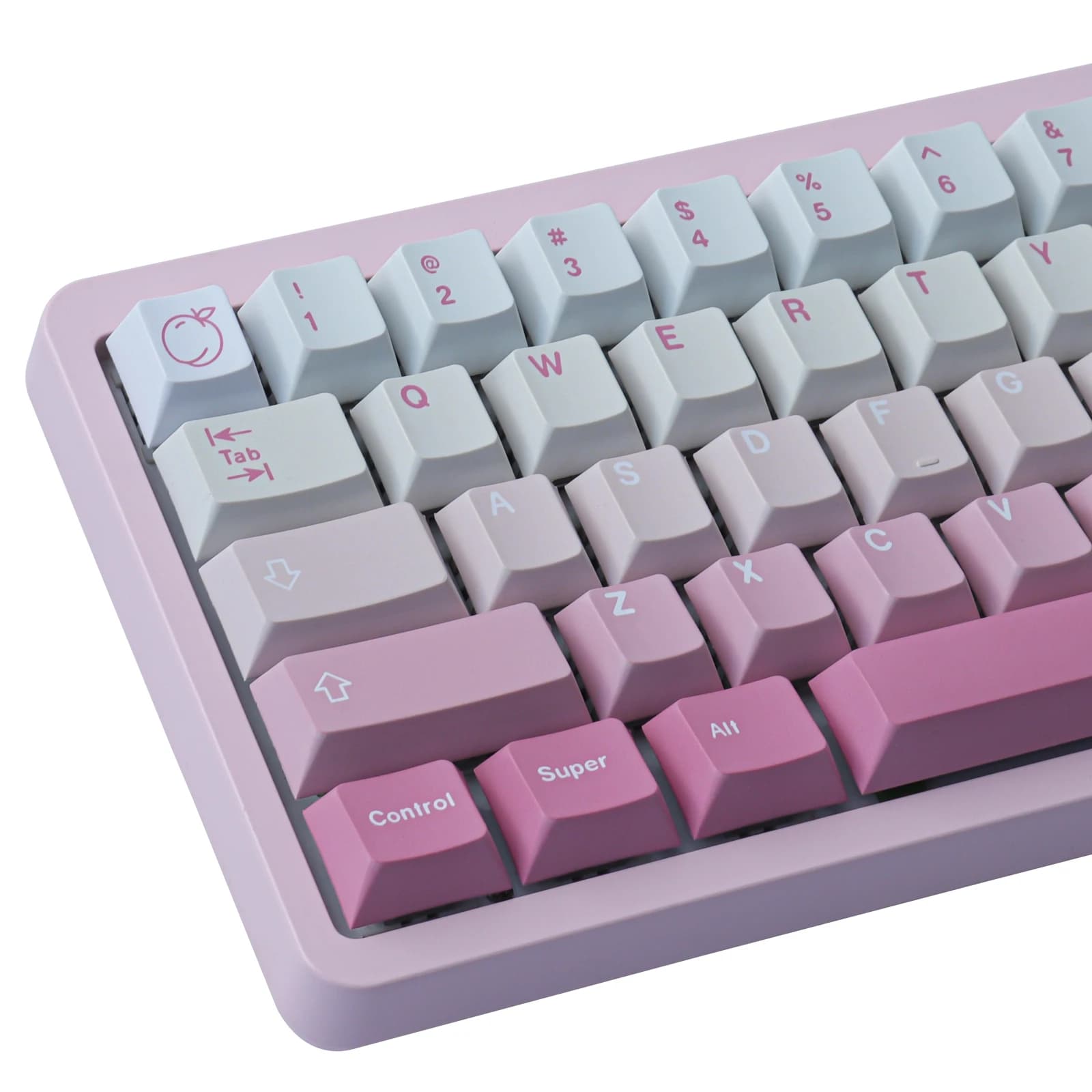 GMK Pink white gradient Keycaps, 128 tasti PBT Keycaps Cherry Profile DYE-SUB custom GMK Keycaps per tastiera meccanica