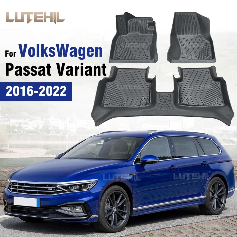 Per VolksWagen Passat Variant 2016-2022 Personalizzato All-Weather TPE Tappetino per auto Auto Tappeto Copertura Interni Protezione Accessori