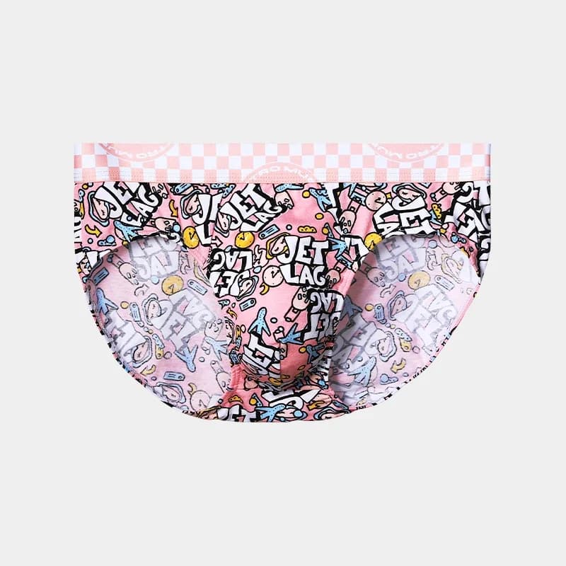 2PCS Men's pure cotton underwear. Men's antibacterial briefs with unique and comfortable, breathable prints. Men's sports shorts
