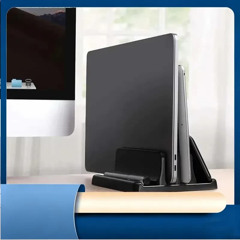 2026 Vertical Laptop Stand Plastic Portable /Tablet/Phone Holder Adjustable Desktop Notebook Dock Space Save Accessory New