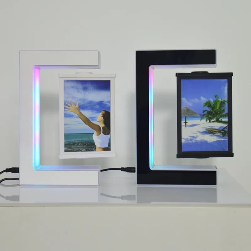 Cornice per foto levitante magnetica luce notturna creativa con luci a Led Display regalo di natale di compleanno