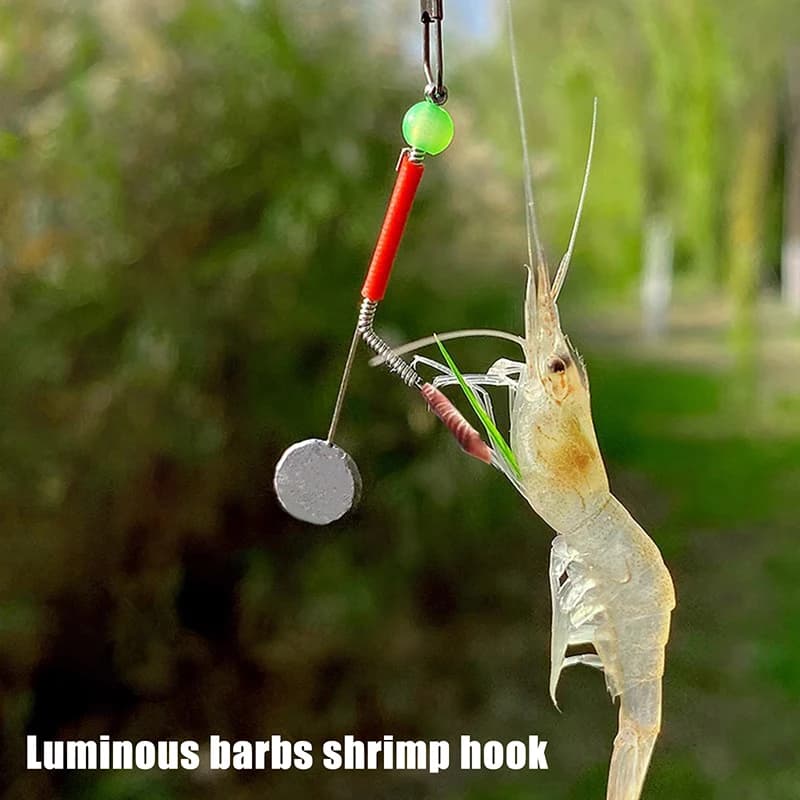 New 10Pcs Stainless Stell Shrimp Hook Artifact Tool River Shrimp Hook Fishing Tackle Accessories Fishing Shrimp Tool