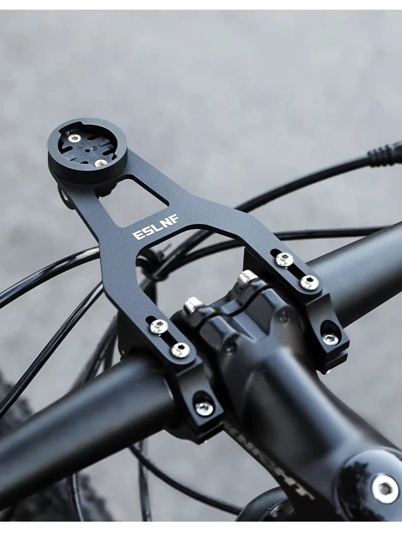 ESLNF Supporto per computer da bici Base per fotocamera sportiva per bici da strada Supporto per estensione cronometro in acciaio inossidabile per mountain bike all'aperto