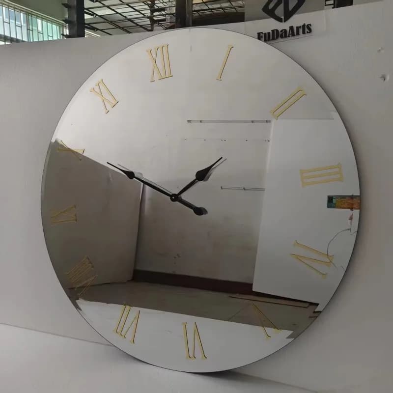 120 cm per interni con luce notturna a LED, orologio da parete per soggiorno, numero romano, rotondo, decorazioni per la casa di lusso, grande orologio