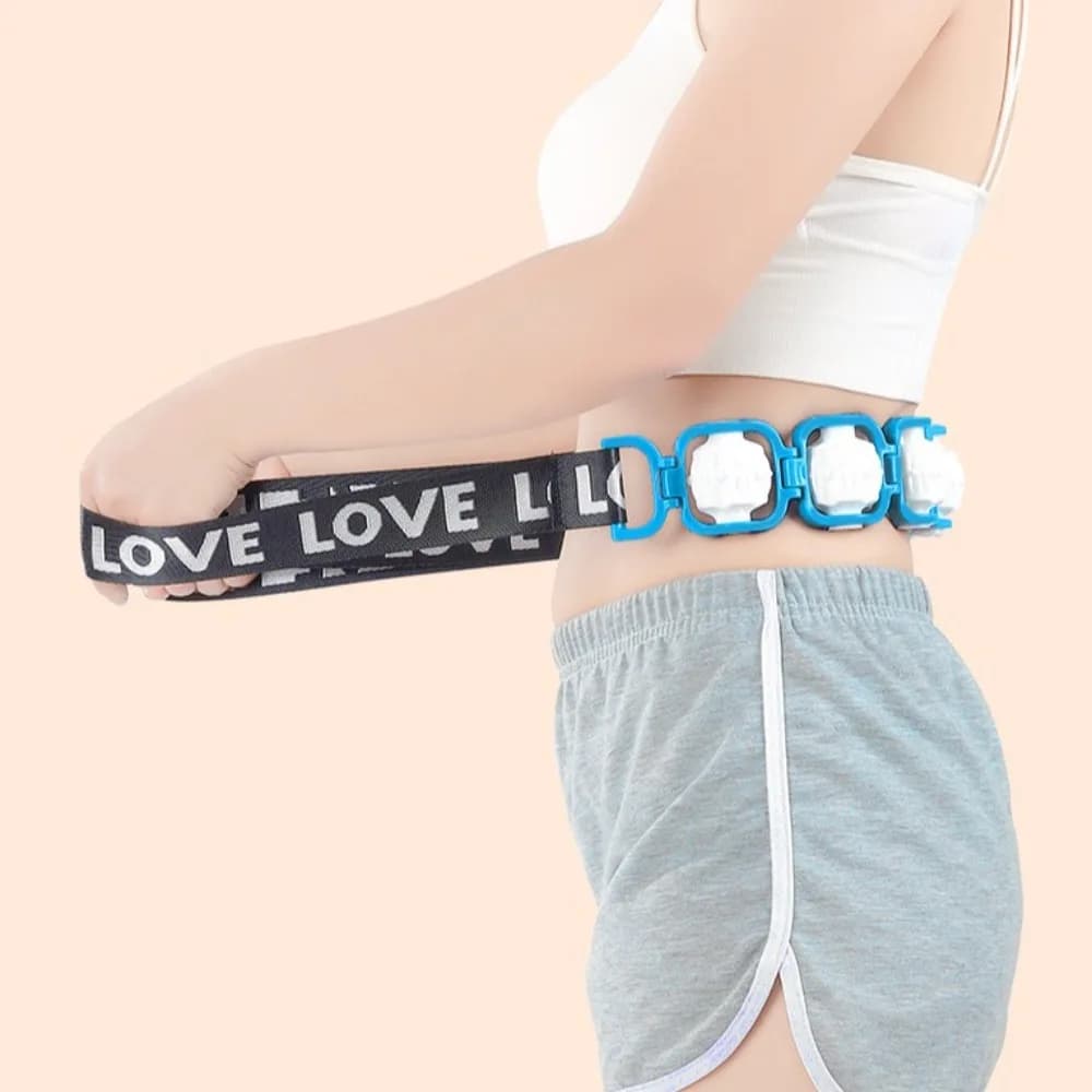 Massaggiatore muscolare manuale tenuto in mano Spalla posteriore Fitness Fisioterapia Massaggio Corda Scolpire perline Pull-Back Roller