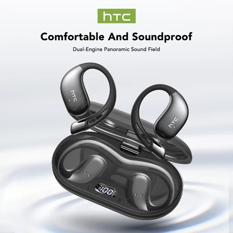 Open Ear Bluetooth Earphone HTC NE57 Original AI Simultaneous Translation Headphones HIFI Sound Quality Low Latency Earbud
