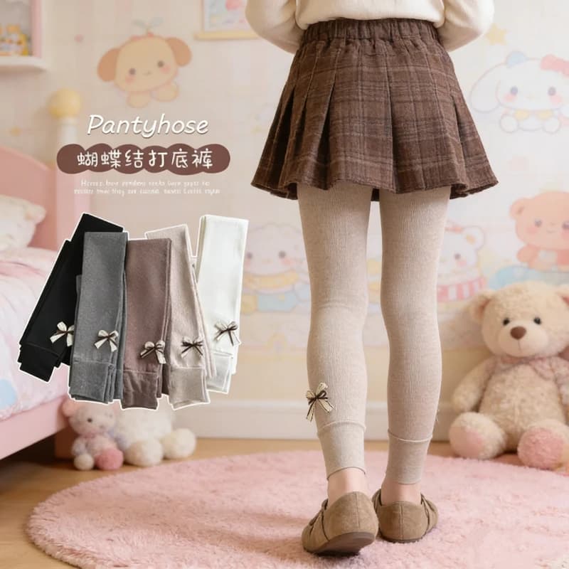 Leggings a Righe Verticali con Vita a V e Fiocco Carino per Ragazze alla Moda, Stile Trendy, Morbidi, Comodi e Altamente Elastici