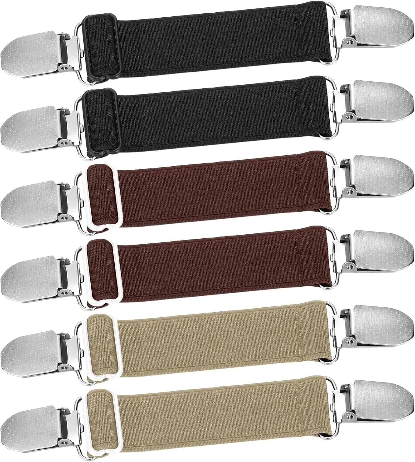 6 Pezzi Clip Regolabili per Stringere la Vita dei Pantaloni, Cintura Elastica per Uomo e Donna