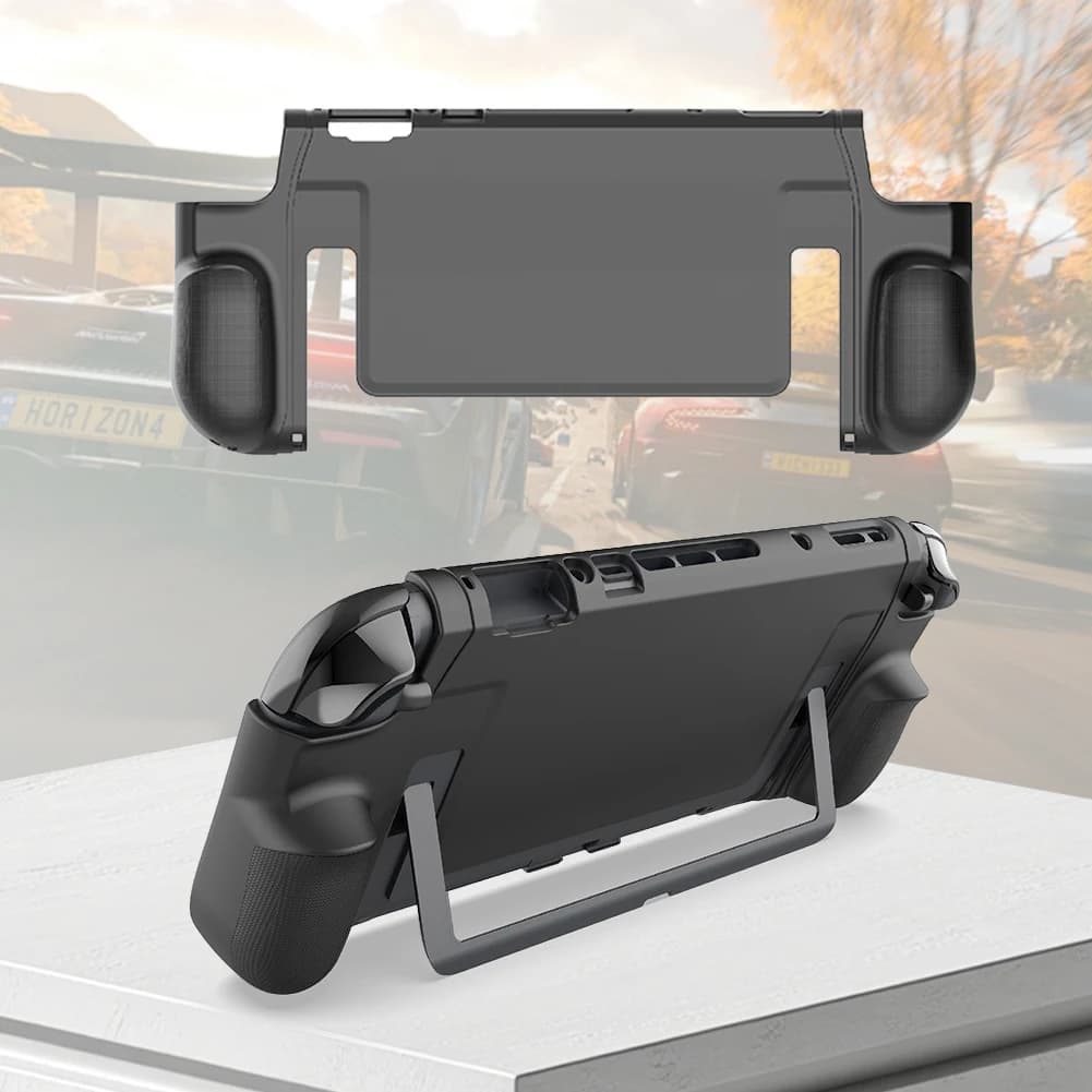 Custodia Protettiva Premium per Nintendo Switch 2 con Supporto per Caricabatterie Wireless, Design Leggero e Antiurto, Colore Nero