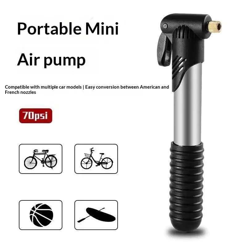 Mini Bicycle Pump Portable Tire Inflator Handheld with Bracket Suitable for 120PSI Road and Mountain Bikes