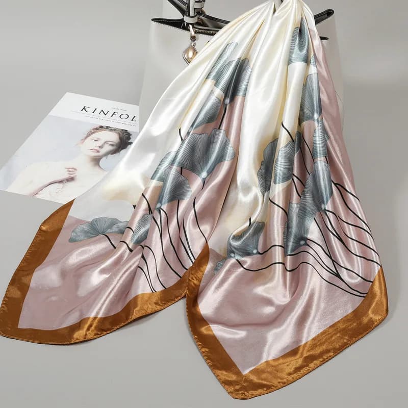 Grande Sciarpa Quadrata, Sciarpa in Seta per Donne, Primavera ed Estate, Stile Coreano di Alta Gamma, Sciarpa Sottile Versatile, Scialle