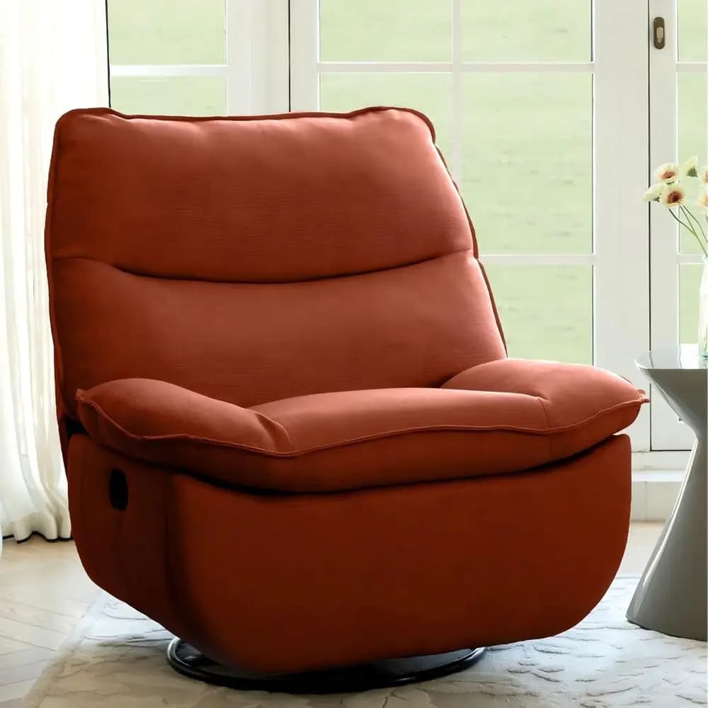 Poltrona Reclinabile Girevole a 360 Gradi ° Poltrona Oversize con Tessuto Certificato, Design Premiato, Ideale per Gaming e Soggiorno