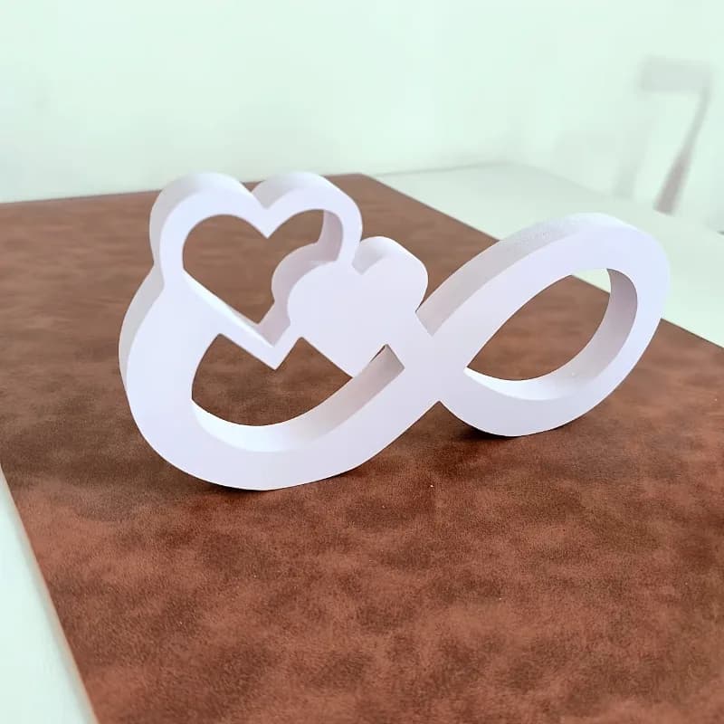 Simboli Infiniti e Cuori 3D, Materiali in PVC, Insegne Decorative Multiuso a Tema Matrimoniale, Ornamenti con Testo