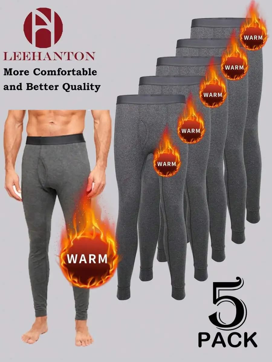 Set of 5 Men's Thermal Pants, Sheet Base Sheet in Cold Climes
