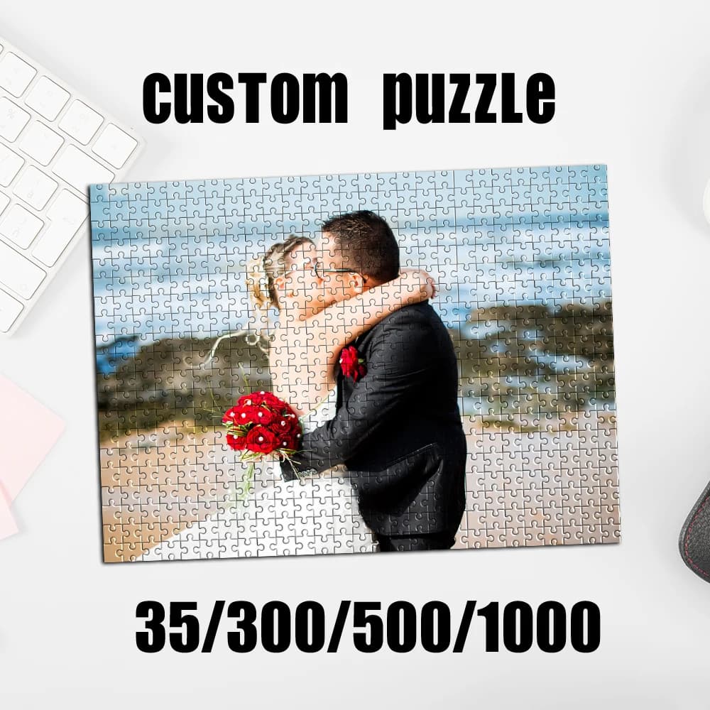 35/300/500/1000 pezzi Puzzle personalizzato con foto di coppia, personalizzabile, fai da te, decorazione giocattolo, regalo da collezione