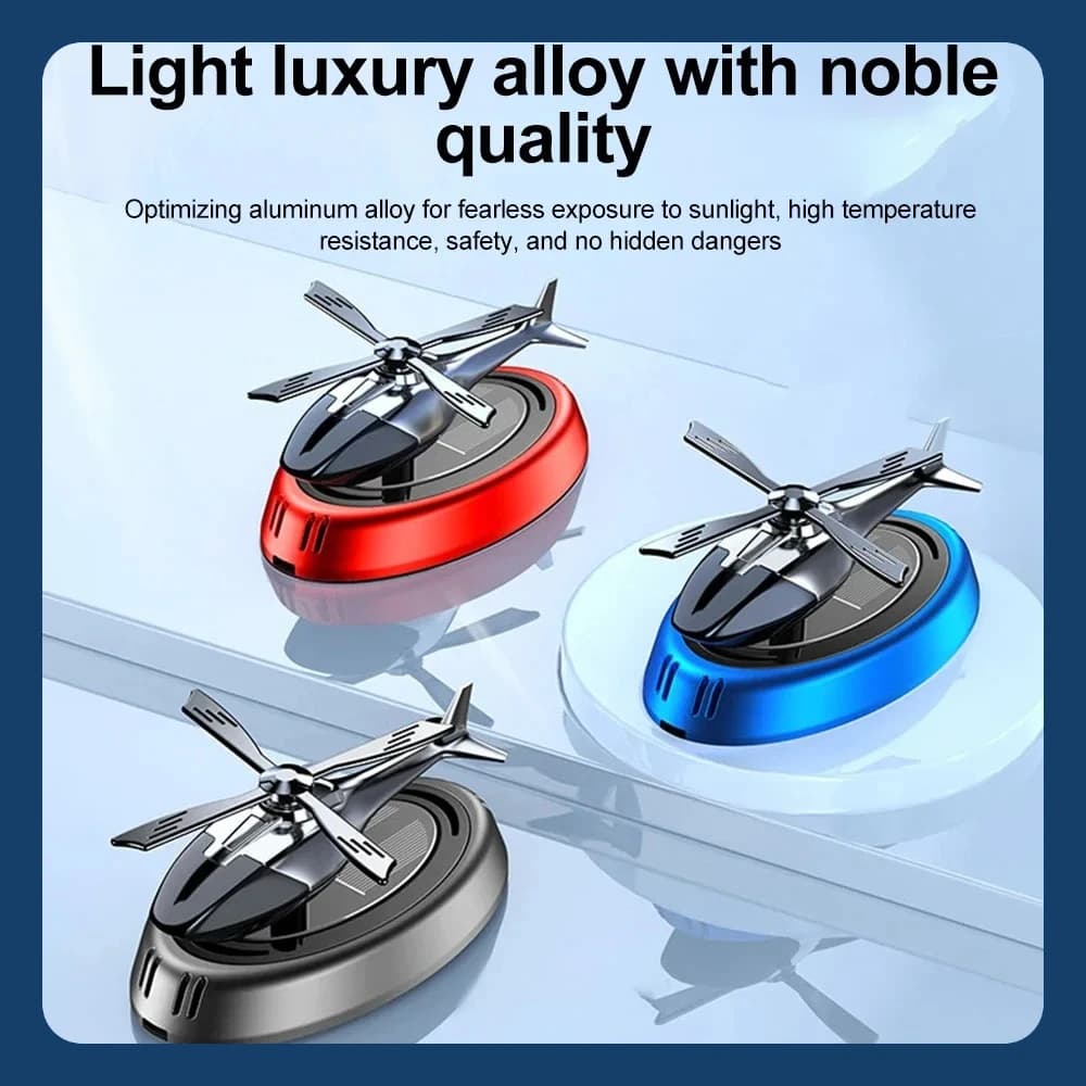 Car Deodorant Solar Energy Rotation Solar Flavor Helicopter Solar Aromatherapy Deodorant for ABS Environments Wood fragrance Automatic aroma diffuser