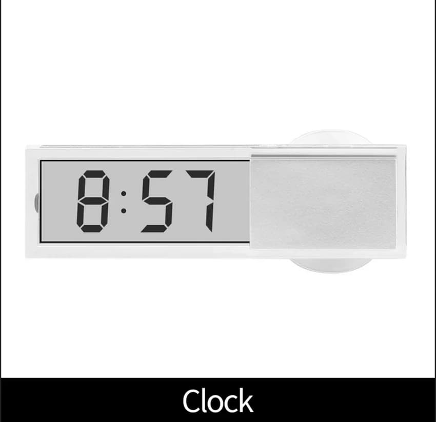 Mini portable electronic wall clock with LCD display with indoor winding car accessories for Tesla car