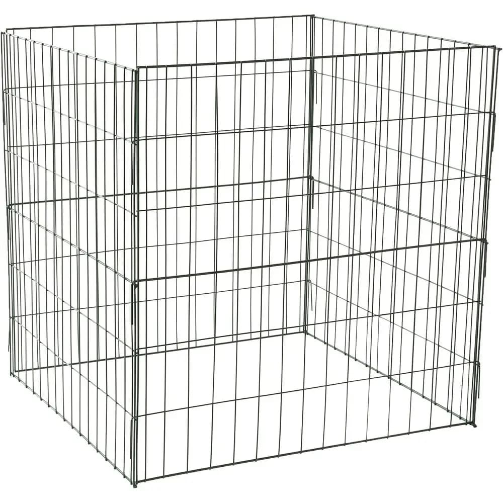 Compostiera da esterno 30 x 30 x 30 cm con sportello frontale, facile da montare, contenitore per compost da giardino