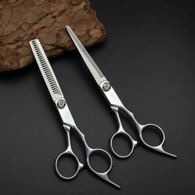 Professional Set of 6-inch Barbiere Scissors, Hair Cutting and Slicing Tools
