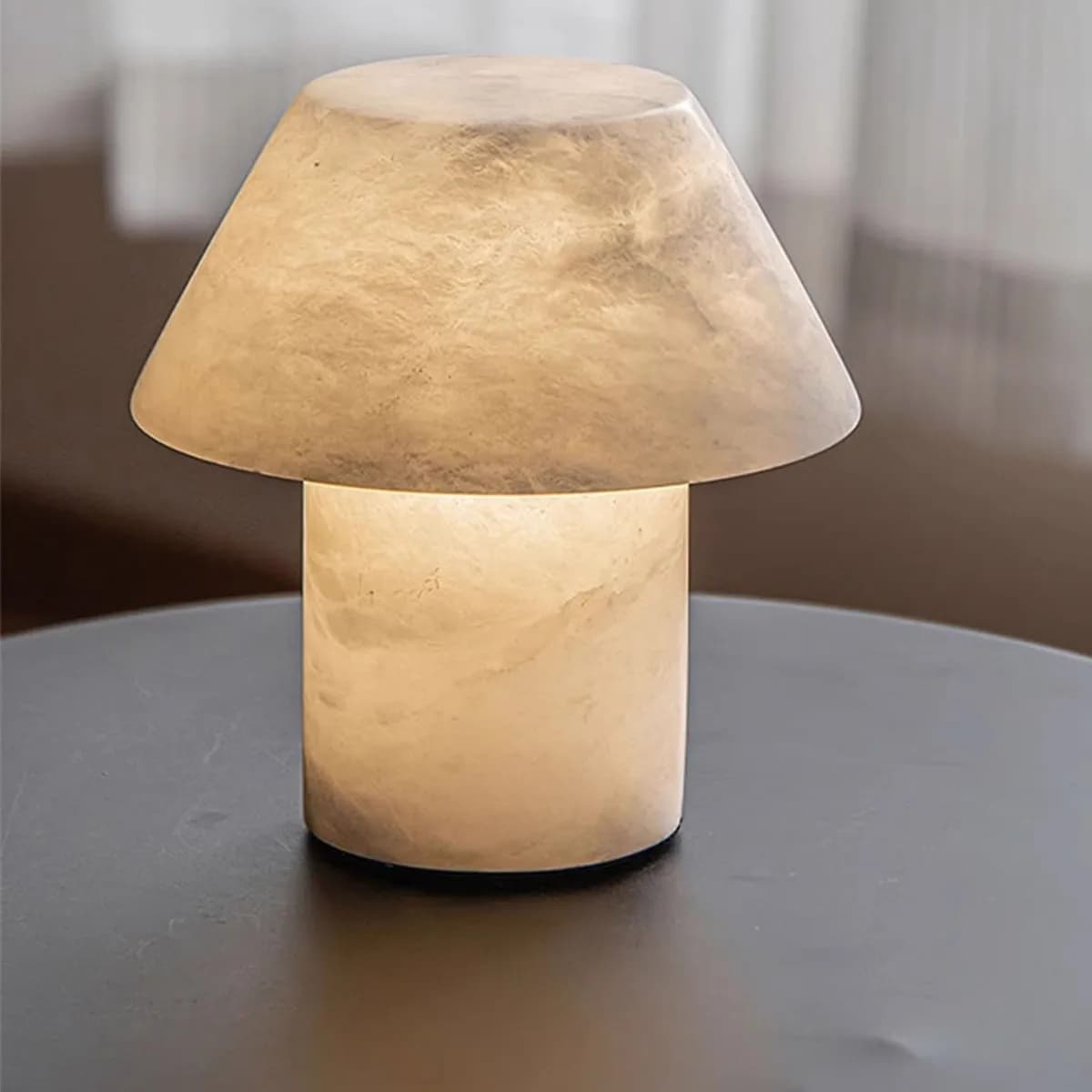 Naturale, marmo, lampada da scrivania, nordica, camera da letto, design, showroom, studio, fascia alta, luce ambientale