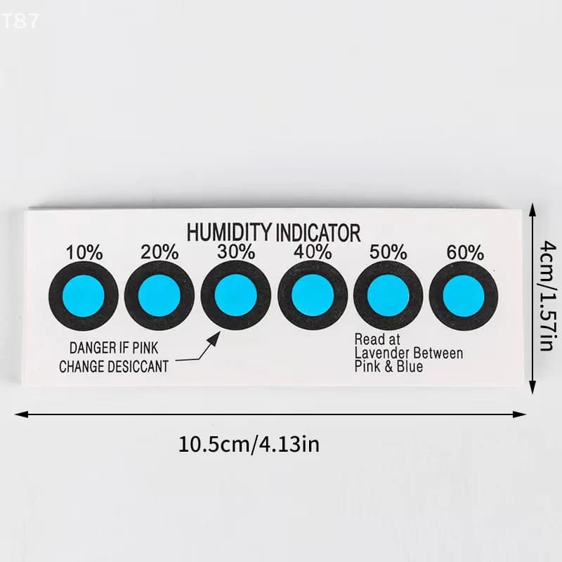 50 Pcs For Testing Humidity In Closed Containers10%-60% Test Paper Card Blue Six-point Humidity Card Humidity Indicator Card