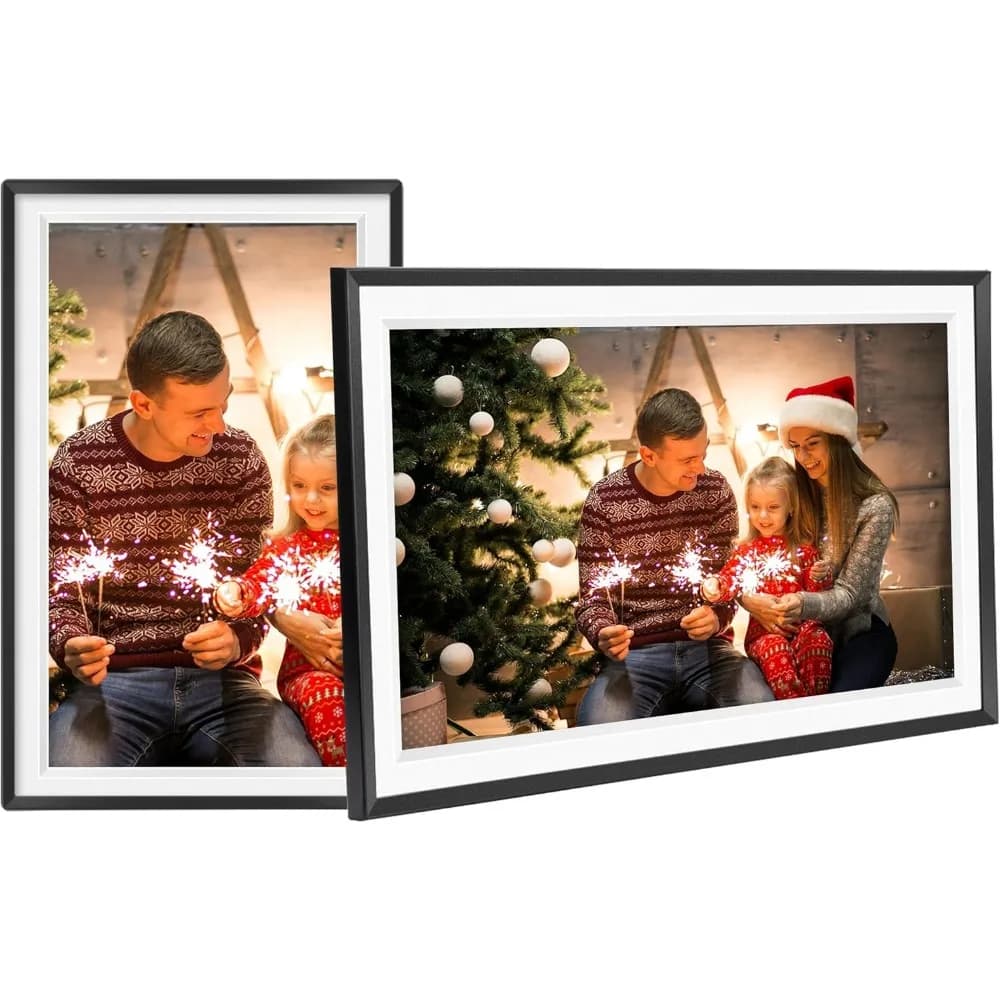Cornice digitale WiFi da 156 pollici con touchscreen IPS HD, 32GB, rotazione automatica, condivisione di foto e video