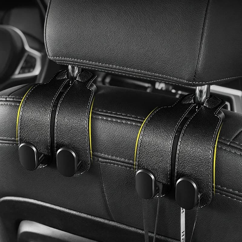 Universal Car Headrest Hooks 2Pcs Seat Back Hanger Multifunctional Bag Storage Hook Auto Interior Organizer Car Accessories
