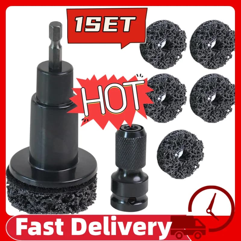 Spazzola per mozzo ruota automatica Smerigliatrice per mozzo ruota per auto Strumento per rimozione ruggine Kit di pulizia per molatura freno Strumento per lucidatura per rimozione ruggine