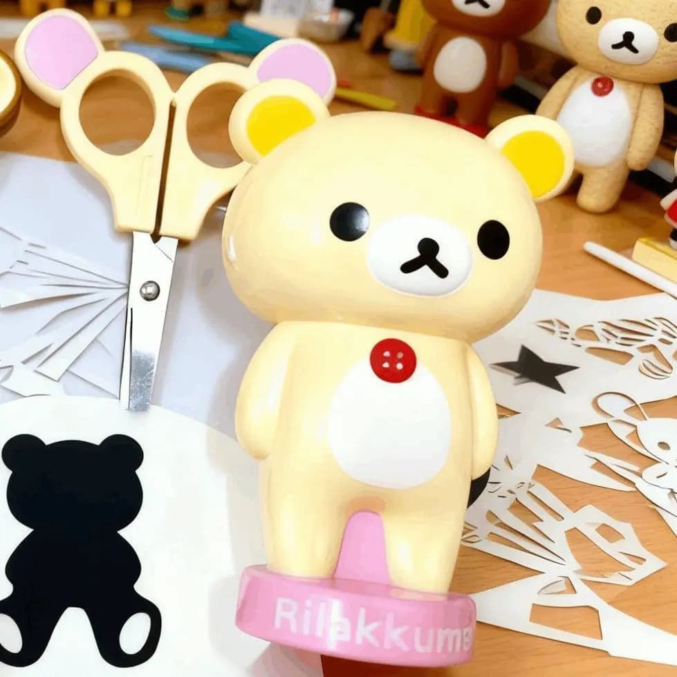 Cute Bear Shaped Vintage Scissors, Portable Sharp Blade Cutting Tool for Office, Handcraft & DIY Projects