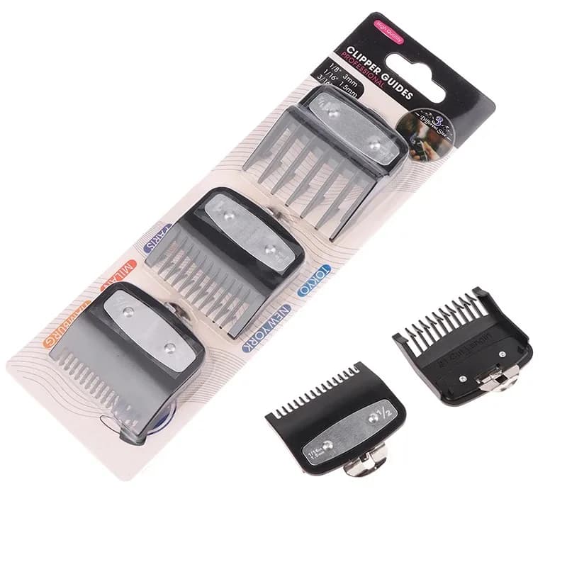 Set di Pettini Guida Neri per Tosatrice, Accessori per Regolazione Taglio, Compatibili con 1.5mm 3mm 4.5mm, 1 Pezzo