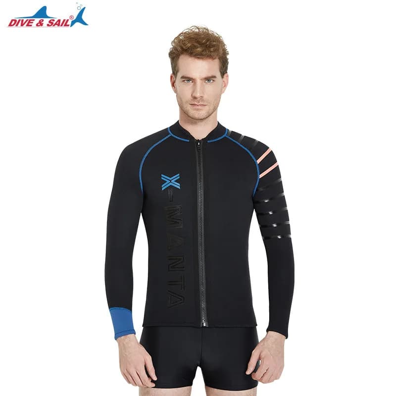 New 3mm men's diving suit for snorkeling long sleeve surfing suit winter thickened warm coat