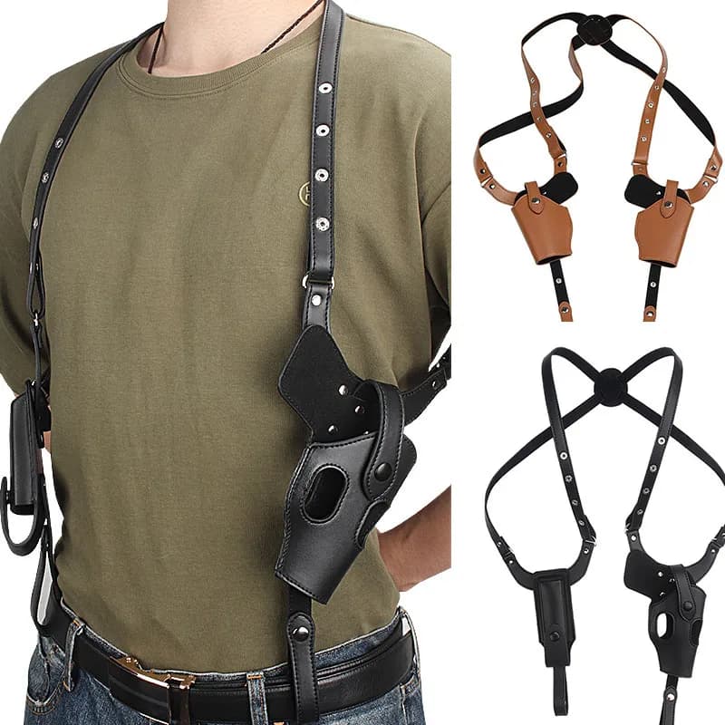 Tactical Shoulder Holster Underarm Concealed Gun Holsters with Magazine Pouch Handgun Carry Pouch Hunting Outdoor Shooting