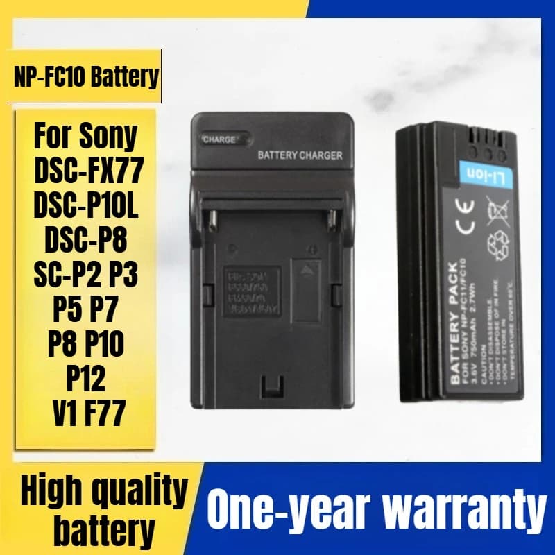 NP-FC10 FC11 Camera charger for Sony DSC-FX77 DSC-P10L DSC-P8 SC-P2 P3 P7 P8 P10 P12 V1 F77 Digital camera 3.6V 750mAh