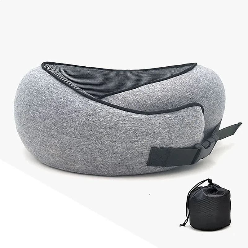 Memory Foam Neck Pillow Cervical Support Travel U Shaped Pillow for Airplane Car Nap with Carry Bag