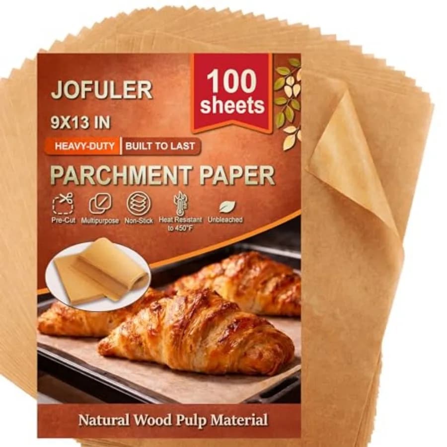 Parchment Paper Sheets, 9x13 Inch Non-Stick Precut Unbleached Parchment Paper for Baking, Grilling, Air Fryer and Steaming, Per