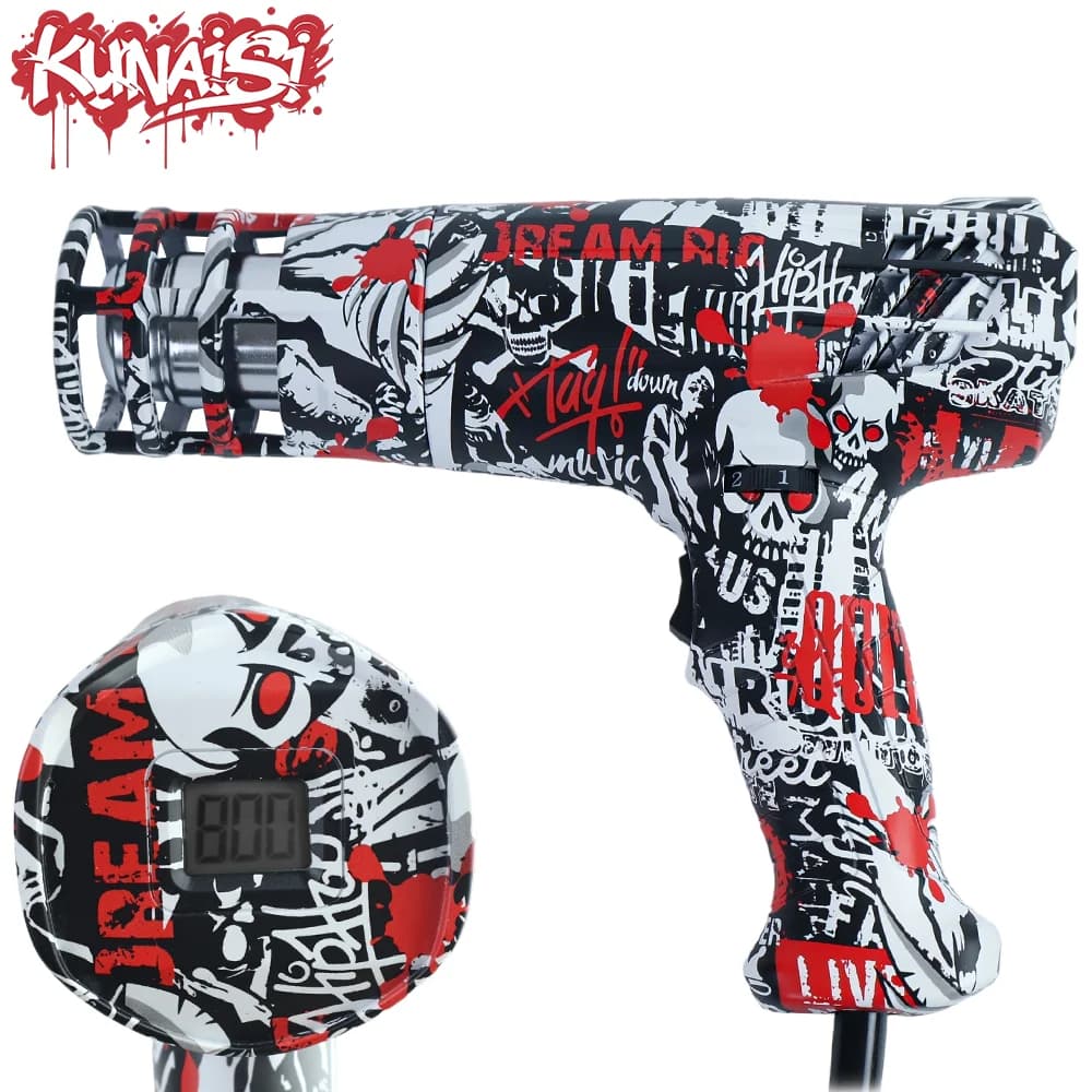 220V Graffiti Pistola ad aria calda Temperature Display regolabile Temperatura in tempo reale Pellicola per auto Involucro termoretraibile con copertura anti-scala