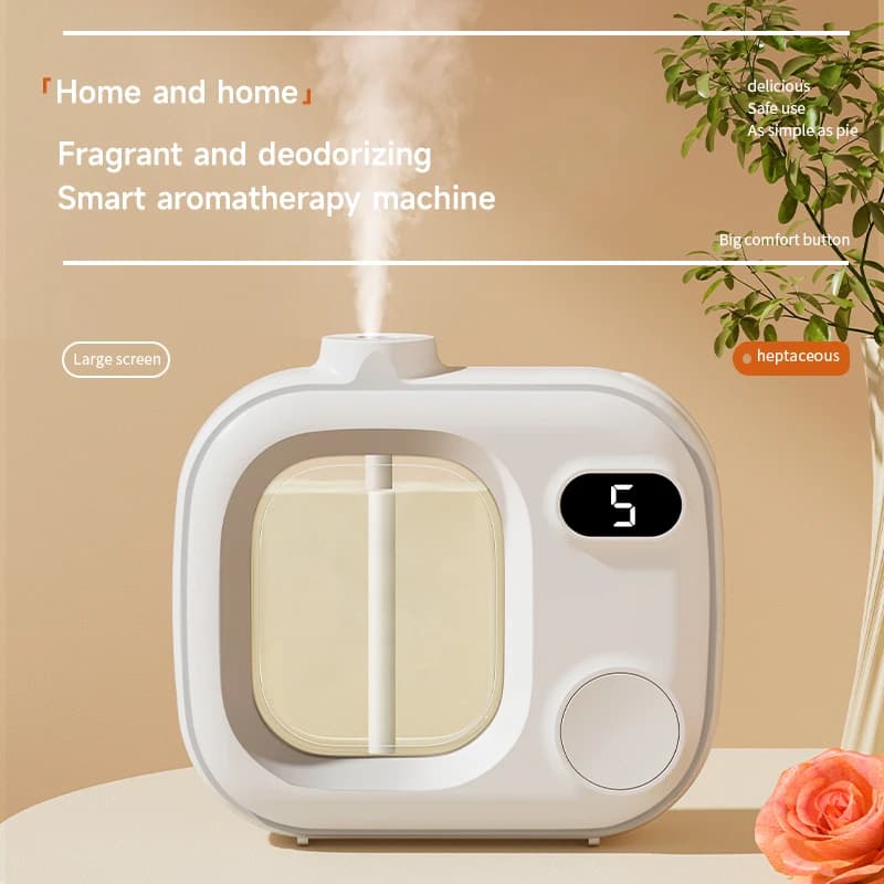 Diffusore di Aromi Intelligente con Umidificatore, Adatto per Oli Essenziali e Profumi, Ricaricabile USB, Timer Regolabile a 5 Livelli, Deodorante per Interni