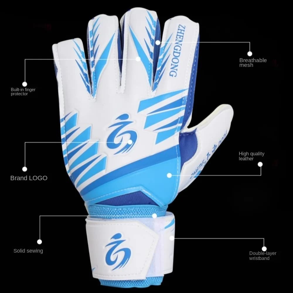 1 paio di guanti da calcio resistenti all'usura Guanti da portiere in lattice spesso antiscivolo Guanti da allenamento per portiere eccellenti antiscivolo