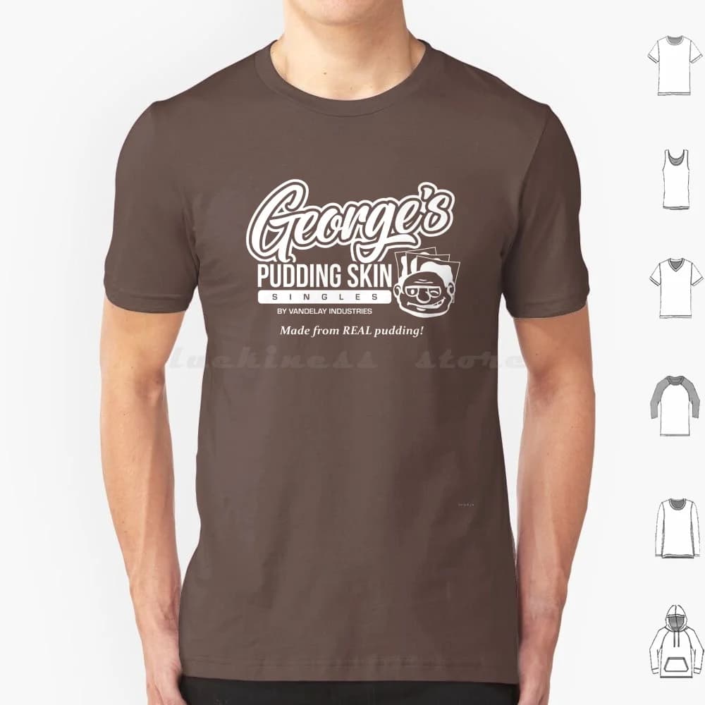 George's Pudding Pelle Singoli T Shirt Uomo Donna Bambini 6xl Seinfeld George Pudding Pelle Singoli Divertente Cultura Pop Vandelay