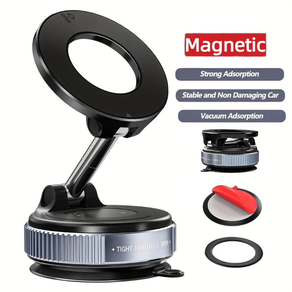 Powerful Vacuum Adsorption Magnetic Cell Phone Holder Anti Shake Universal Mount Flexible Stand Vehicle Dashboard Office Desk