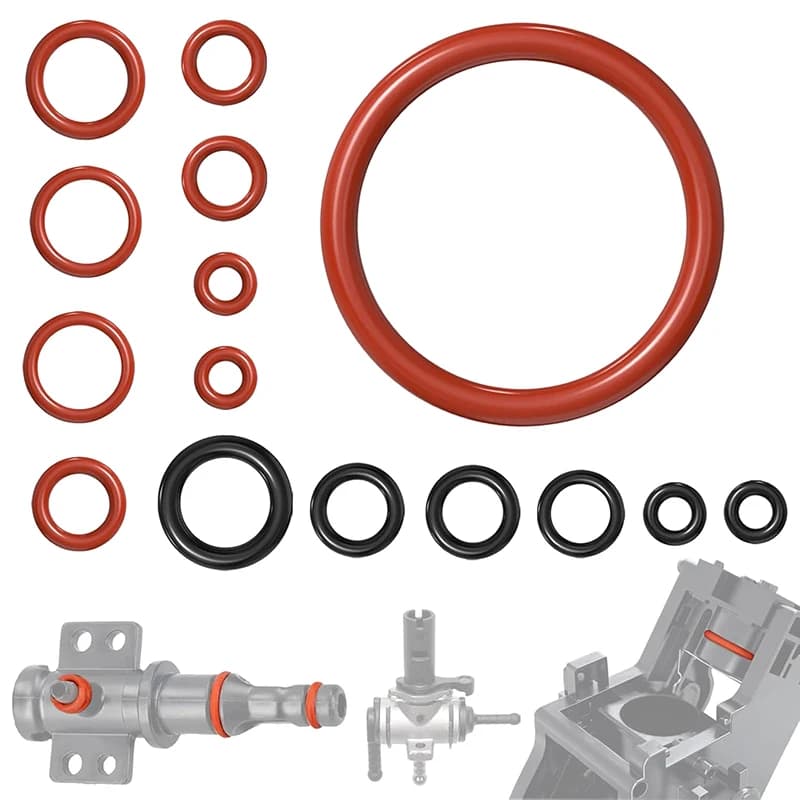 Set di anelli di tenuta per connettore beccuccio per unità di preparazione macchina da caffè Saeco: kit di guarnizioni O-ring in silicone da 15 pezzi