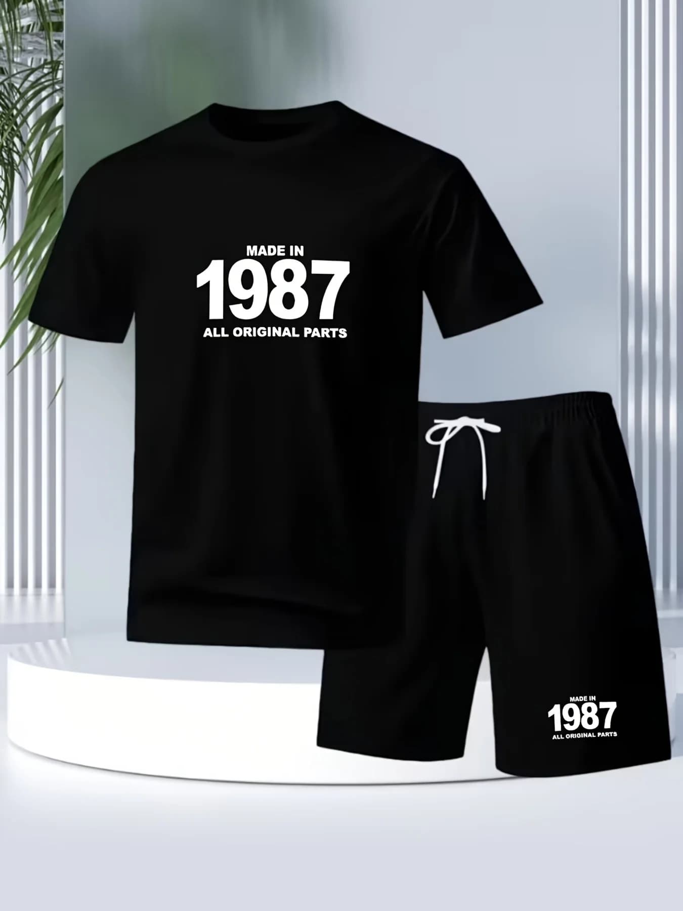 Set di abbigliamento maschile alla moda, set per sport all'aperto, tessuto traspirante in rete stampato alla moda