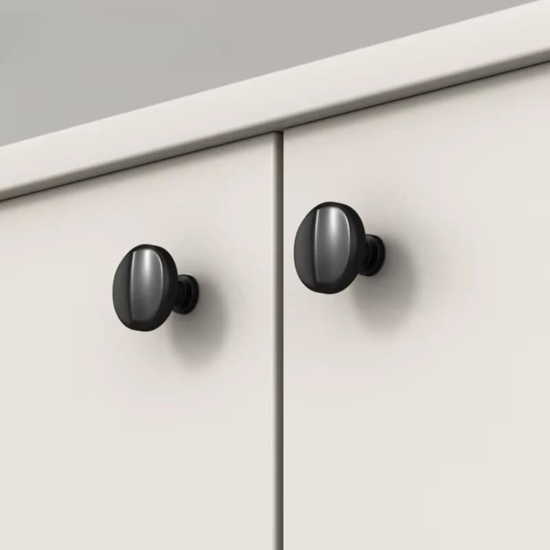 Maniglia a sfera moderna semplice a foro singolo per cassettiera e sportello, in oro nero, stile francese - Maniglia moderna per finestra e porta