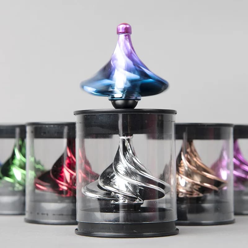 Scrivania Vento Che Soffia Giocattolo Tascabile Rotante Agitarsi Cinetico Spinner Top Giocattoli Per Adulti Alleviare Lo Stress Per I Bambini Di Compleanno Regalo Di Natale
