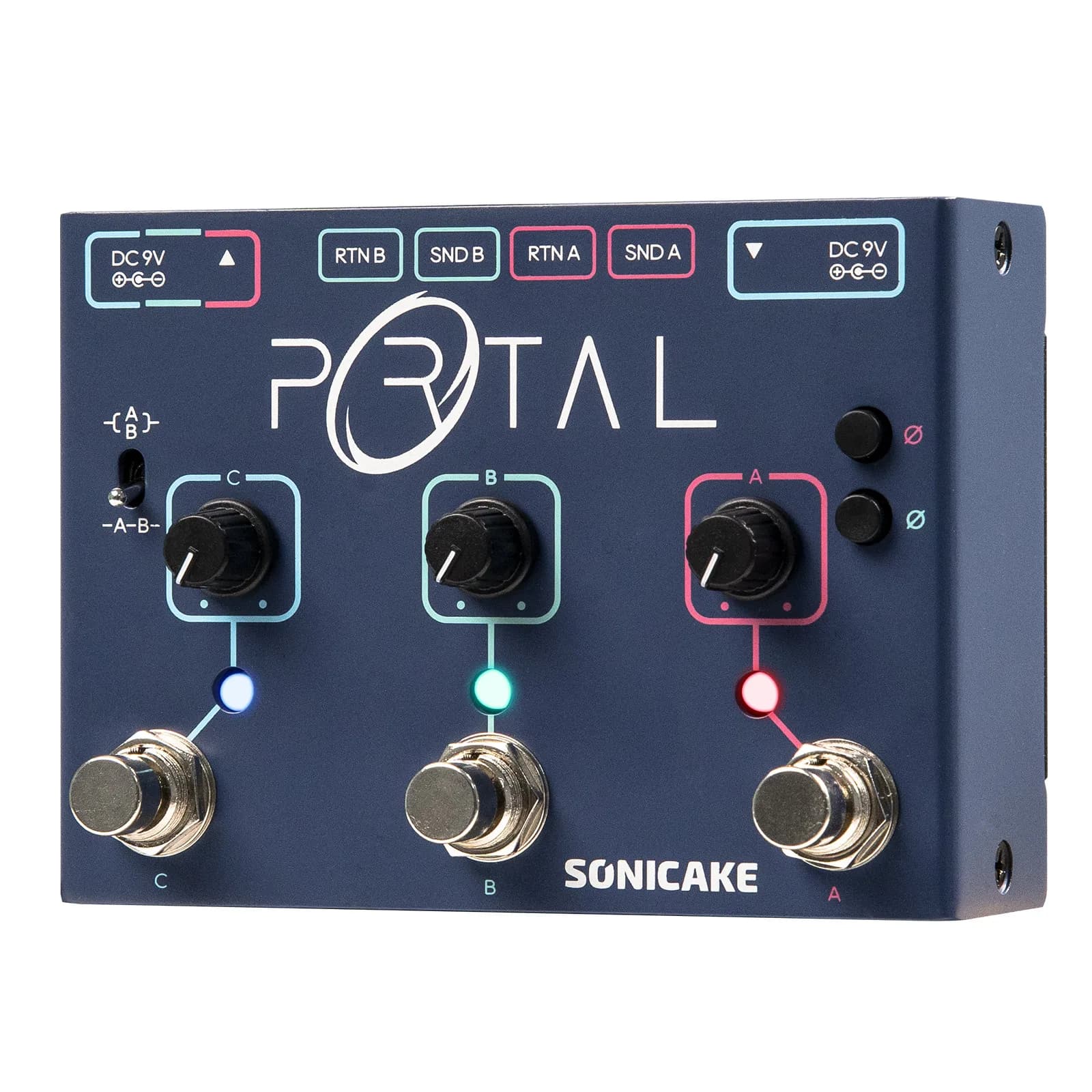 SONICAKE Portal Mixer di segnale attivo, selettore di linea analogica, ABY&FX Loop 3 canali Interruttore a pedale multieffetto QDS-06