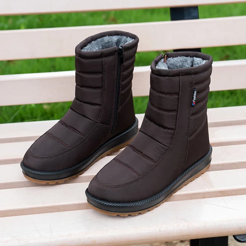 Women Boots 2026 Winter Shoes for Women Platform Waterproof Hiking Shoes Thick Plush Warm Snow Boots Ladies Winter Walking Shoes