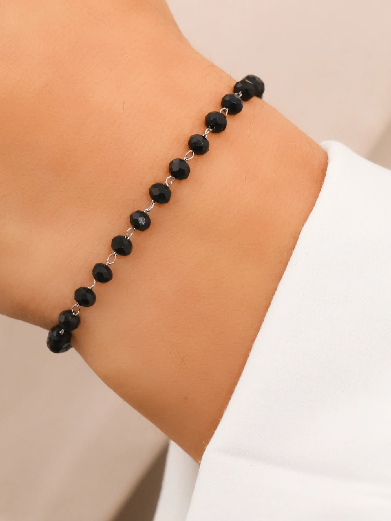 DGIDDK Bracciale stile catena semplice in acciaio inossidabile Moda stile bohemien Uomo Donna Gioielli Festa Cena Amici Regalo
